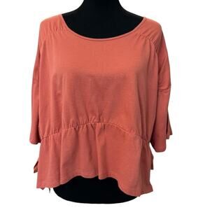 New ~ LUMIERE NORDSTROM ~ FALL Brown 3/4 Sleeve Blouse Top Size Small